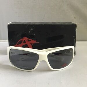 Anarchy White Polarized Men’s Sunglasses with Dark Lenses